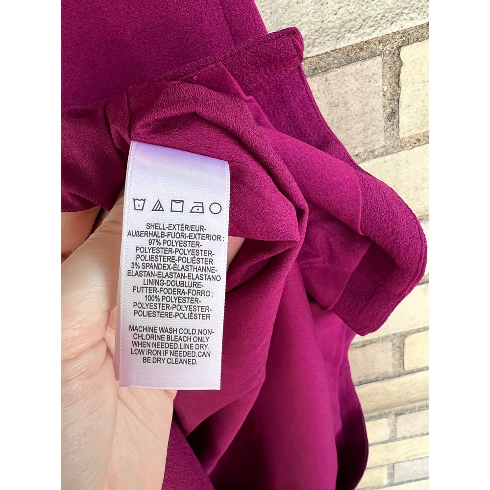 Dress The Population Louisa Butterfly Slv Magenta Midi Dress Small Cocktail NWT - Picture 8 of 8